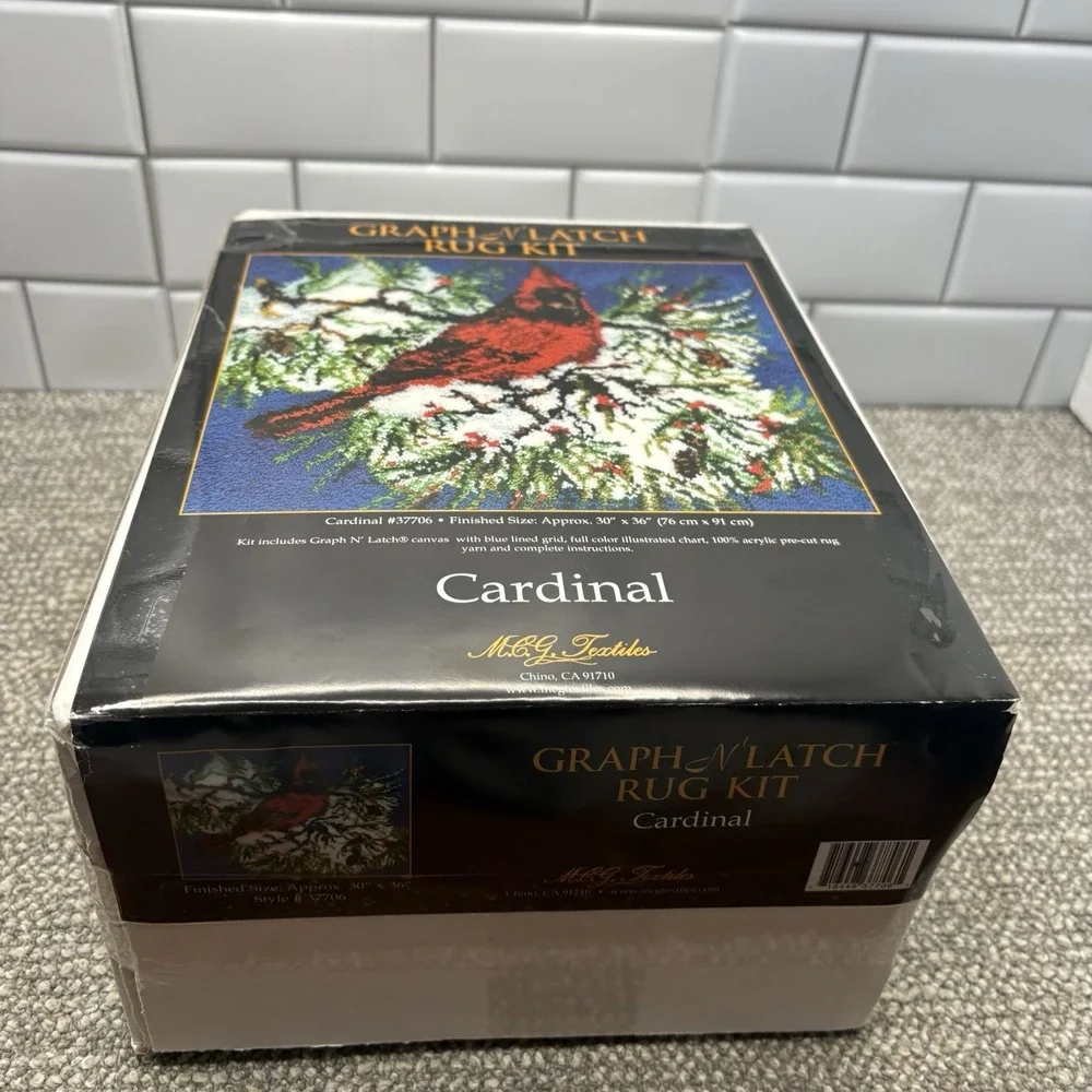 VTG Latch and Hook Kit Cardinal Kit 30 X 37 by MCJ Textiles NEW